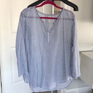 Striped long sleeve top